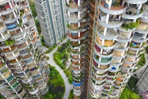 Một tòa nhà chung cư ở Quý Dương, Trung Quốc