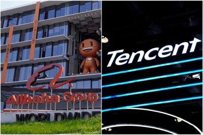 Alibaba và Tencent giảm giá trị lần lượt 60% và 40% từ đỉnh.