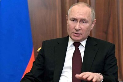 Ông Putin công nhận các khu vực ly khai của Ukraine trong bài phát biểu từ Moscow ngày 21/2.