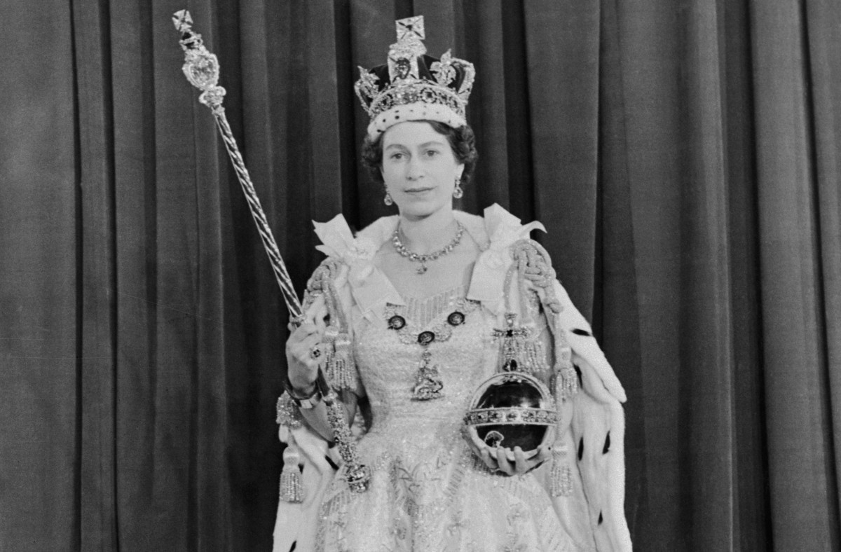 Nữ hoàng Elizabeth II trong lễ đăng quang của mình vào năm 1953.