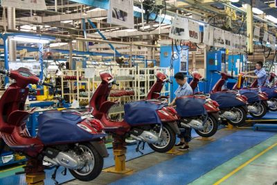 Piaggio khánh thành nhà máy lắp ráp xe máy tại Khu công nghiệp Bình Xuyên vào tháng 6/2009.