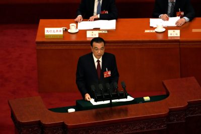 Thủ tướng sắp từ chức Lý Khắc Cường thông báo mục tiêu tăng trưởng của Trung Quốc tại phiên họp quốc hội vào Chủ Nhật.