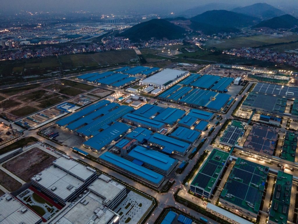 Nhà máy Foxconn và Luxshare ở huyện Việt Yên, tỉnh Bắc Giang.