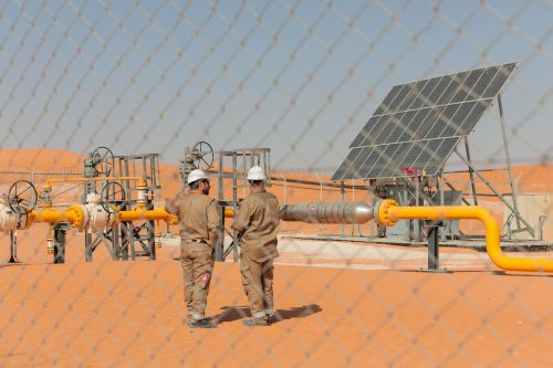 Một cơ sở khai thác khí đốt ở Algeria.