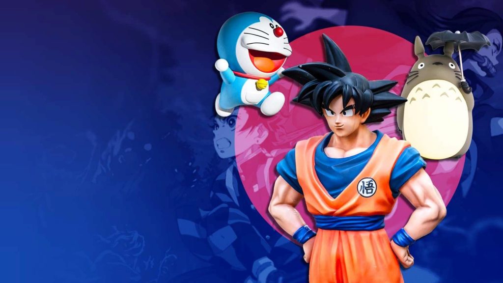 Son Goku từ “Bảy viên ngọc rồng”, Doraemon, và Totoro từ “Hàng xóm của tôi là Totoro”. Hình: FT montage/Getty/Alamy.